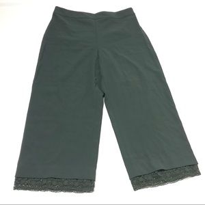 Club Monaco Prudeen Pant Cropped Lace Hem Wide-leg